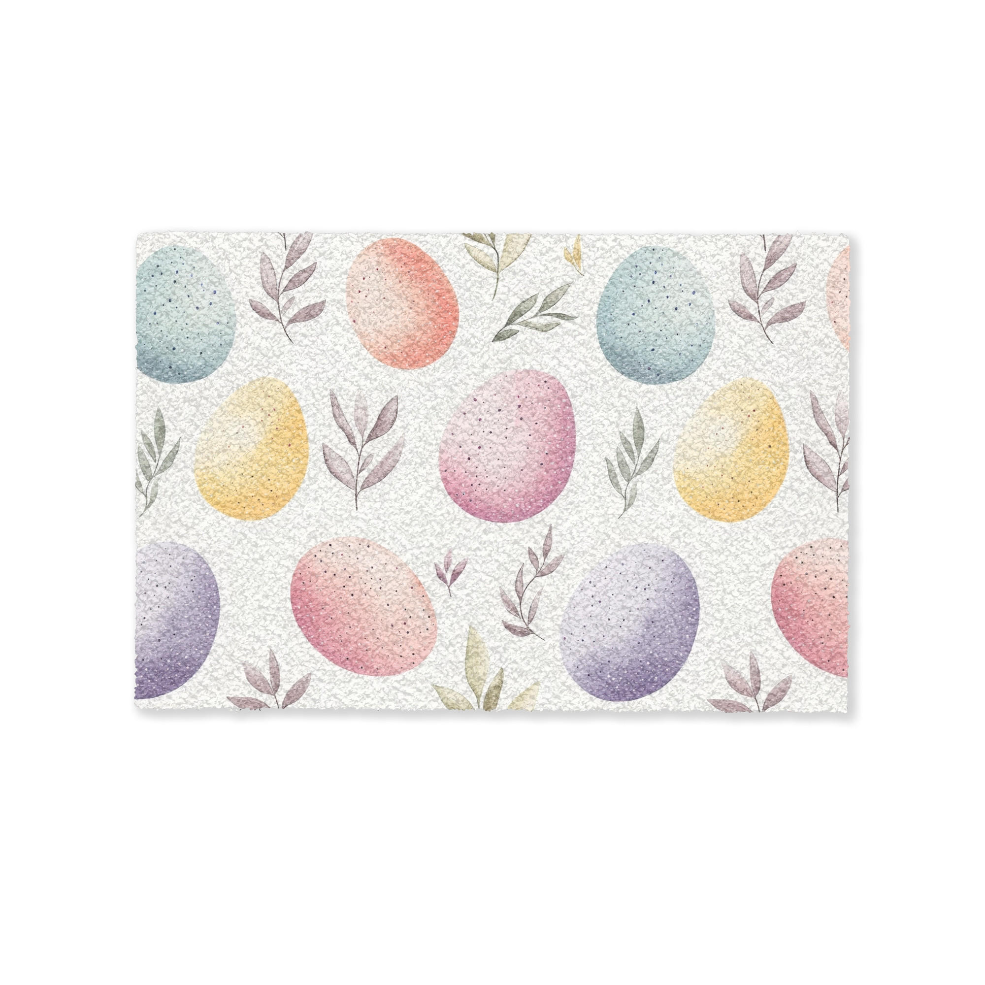 FUSSMATTE Eier - Bunt - Muster 90x60 cm - Multicolor, Kunststoff (60/90cm) - MuchoWow