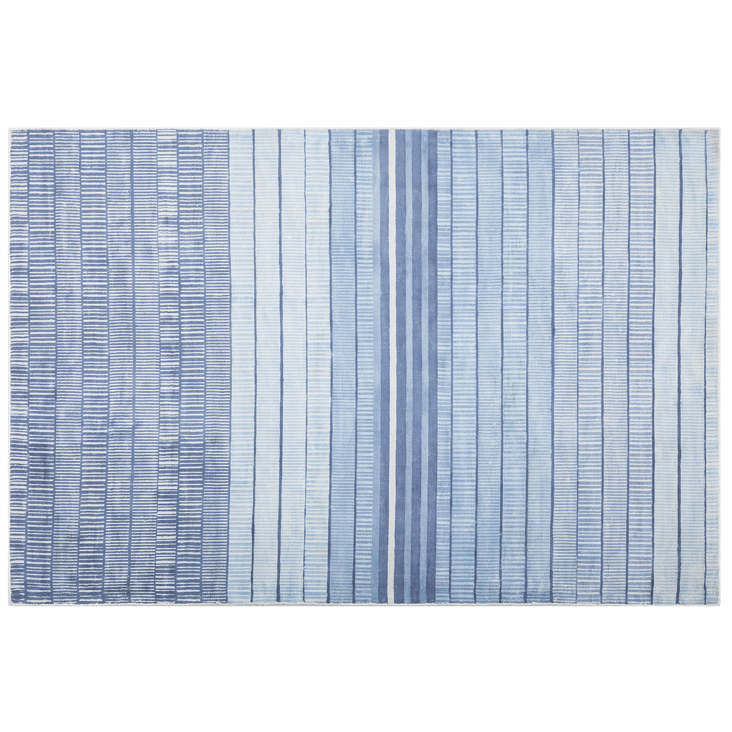 KURZFLOR-TEPPICH Yardere 230/160 cm - Blau, Naturmaterialen (160/230cm) - Beliani