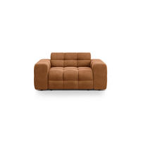 SOFA Kendal aus Samt kamel 2 Sitzplätze - Hellbraun, Textil (156/79/103cm) - Micadoni