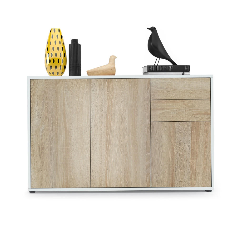 KOMMODE Ben Front in Eiche sägerau - Eiche San Remo, Holzwerkstoff (117/74/36cm) - Vladon