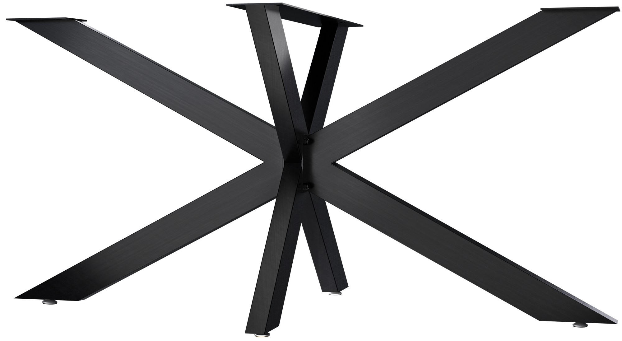 TISCHBEIN eckig 150/78/71 cm Metall Industrial Schwarz - Schwarz, Metall (150/71/78cm) - CLP