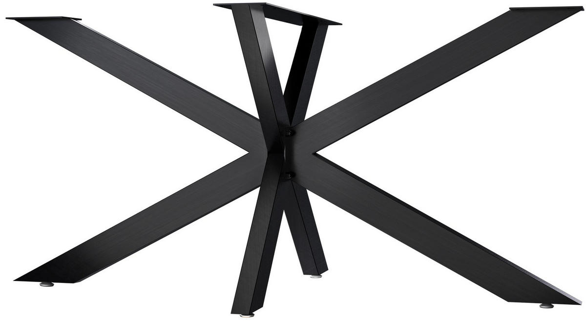 TISCHBEIN eckig 150/78/71 cm Metall Industrial Schwarz - Schwarz, Metall (150/71/78cm) - CLP