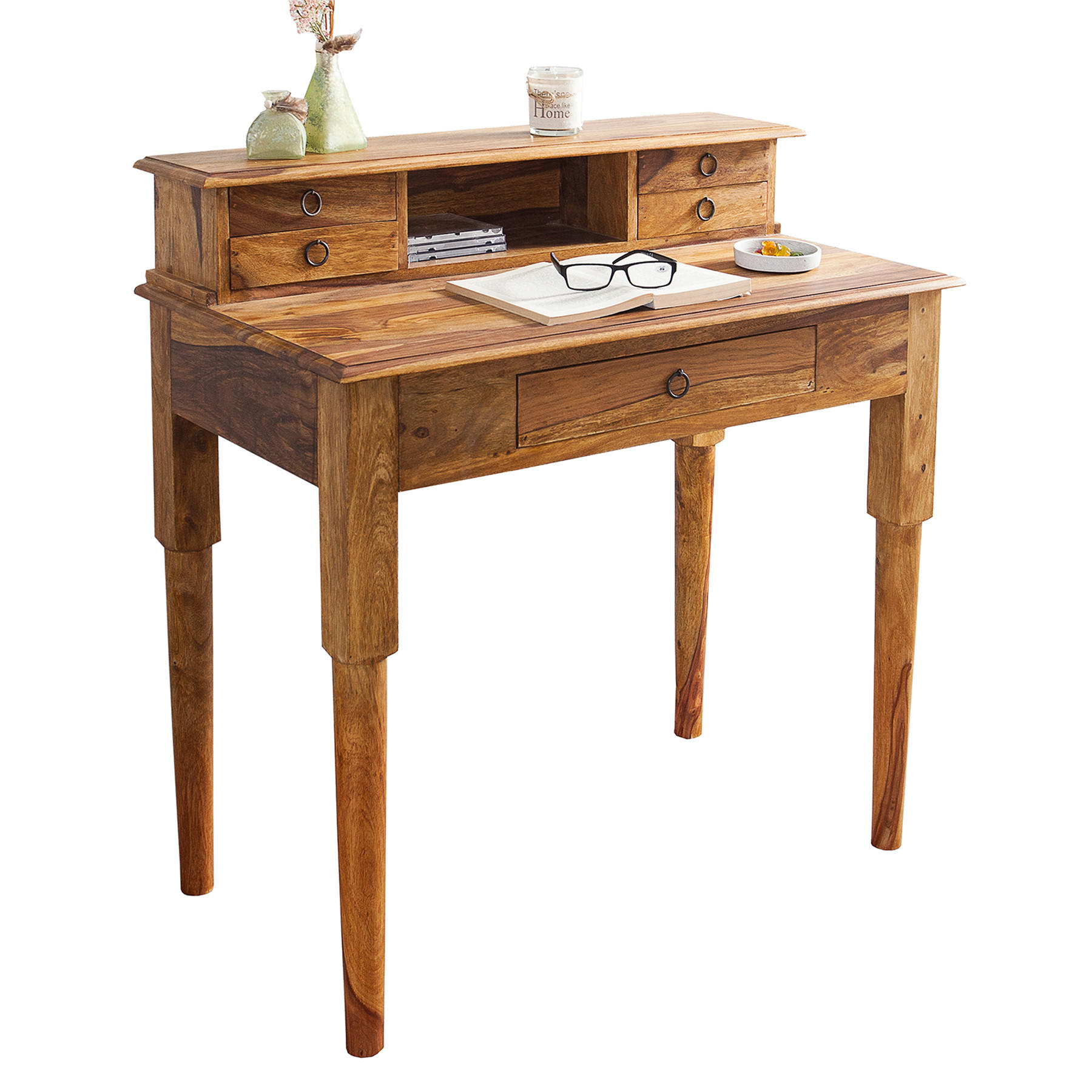 SEKRETÄR HEMINGWAY Sheesham Natur 90 cm - Naturfarben, Holz (50/90/90cm) - riess-ambiente