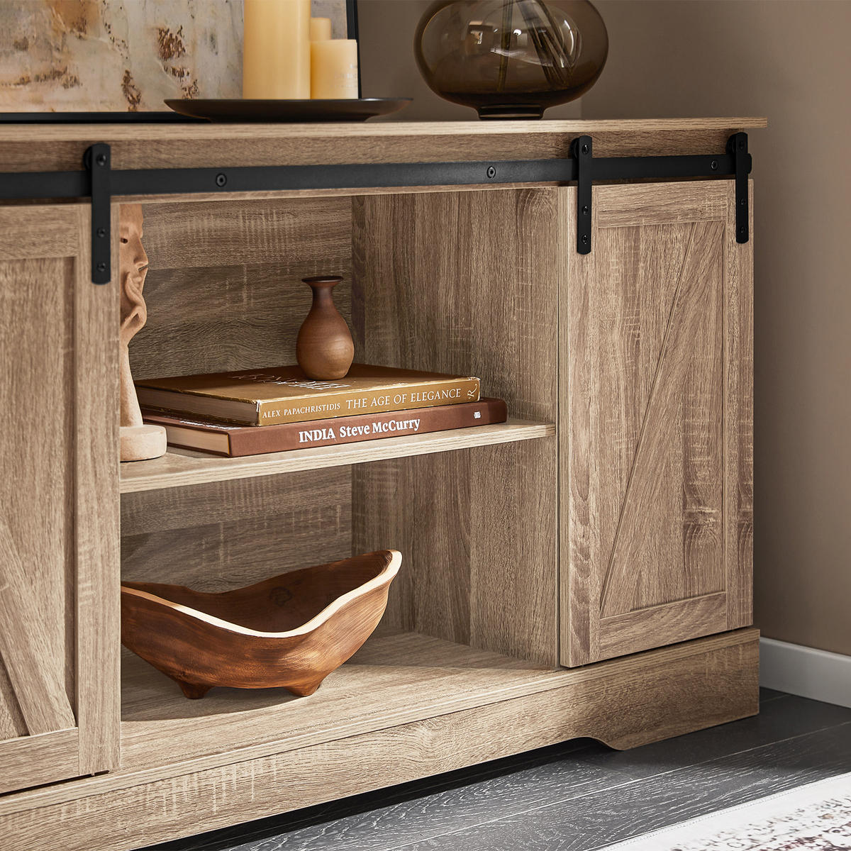 SIDEBOARD Natur - Naturfarben, Holzwerkstoff (120/70/39cm) - SoBuy