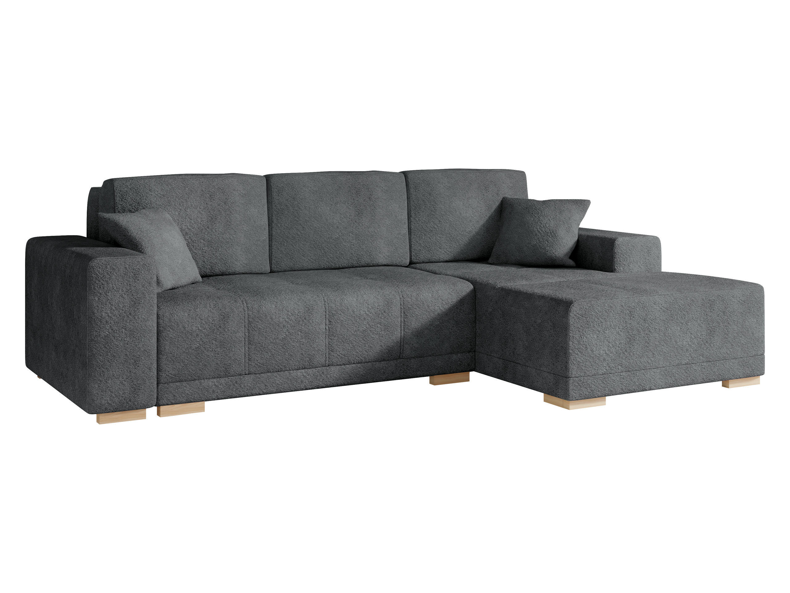 Mirjan24 Eckschlafsofa Dunkelgrau 240x140 cm