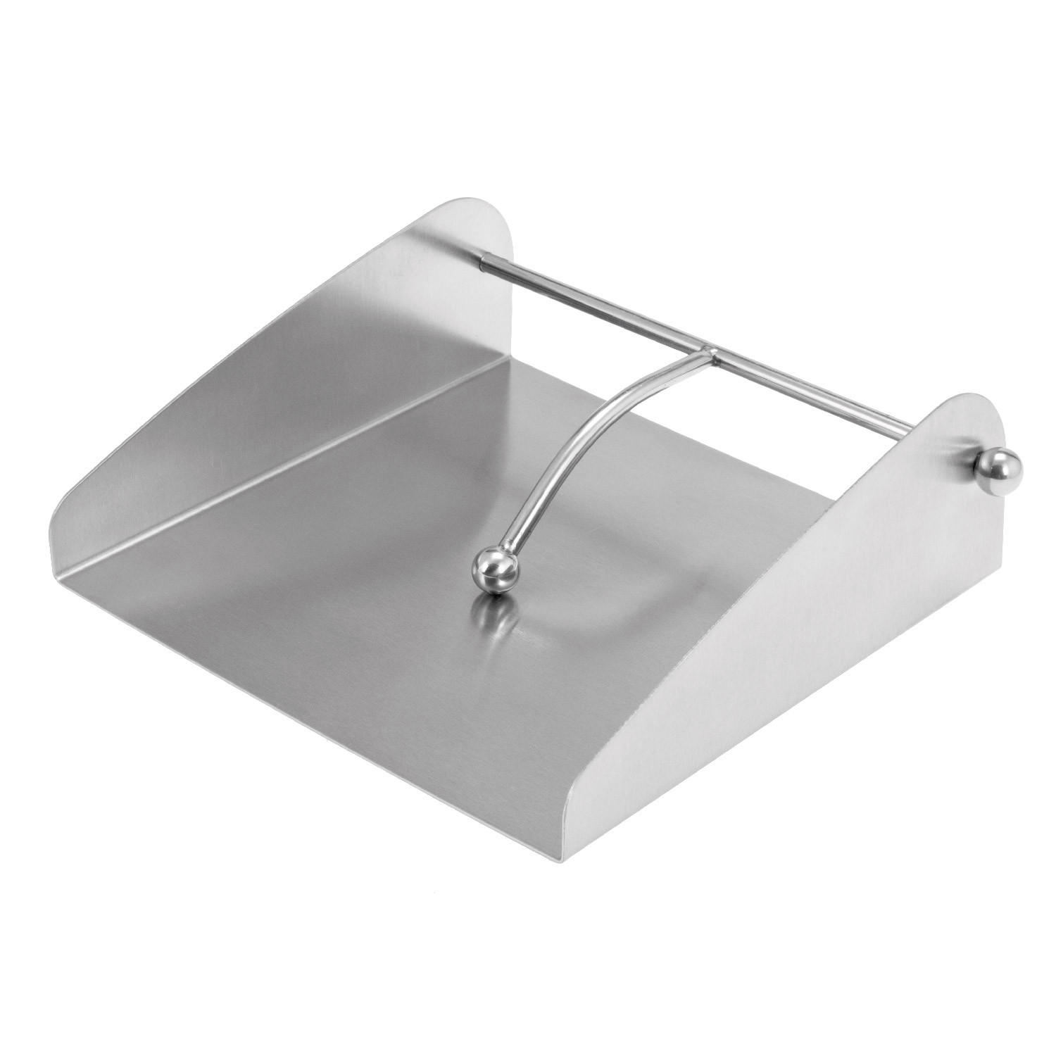 SERVIETTENHALTER, silber, Edelstahl - Edelstahlfarben, Metall (19.5/17.5cm) - bremermann