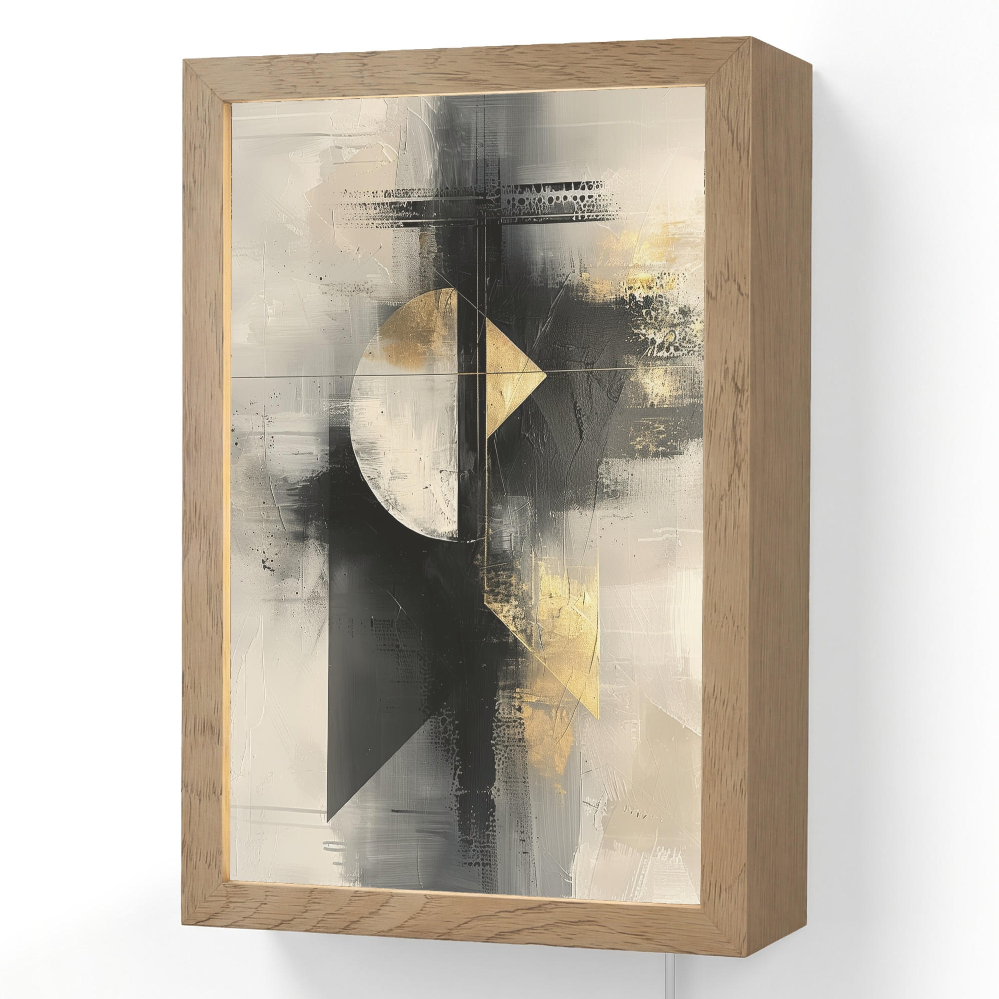 OnlyWow NÁSTĚNNÁ LAMPA Abstraktní - černá - barva - moderní 20x30 cm