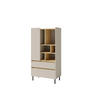 BÜCHERREGAL MURO 80x40x165 cm, Regal Beige - Beige, Holzwerkstoff (80/165/40cm) - MASSENO