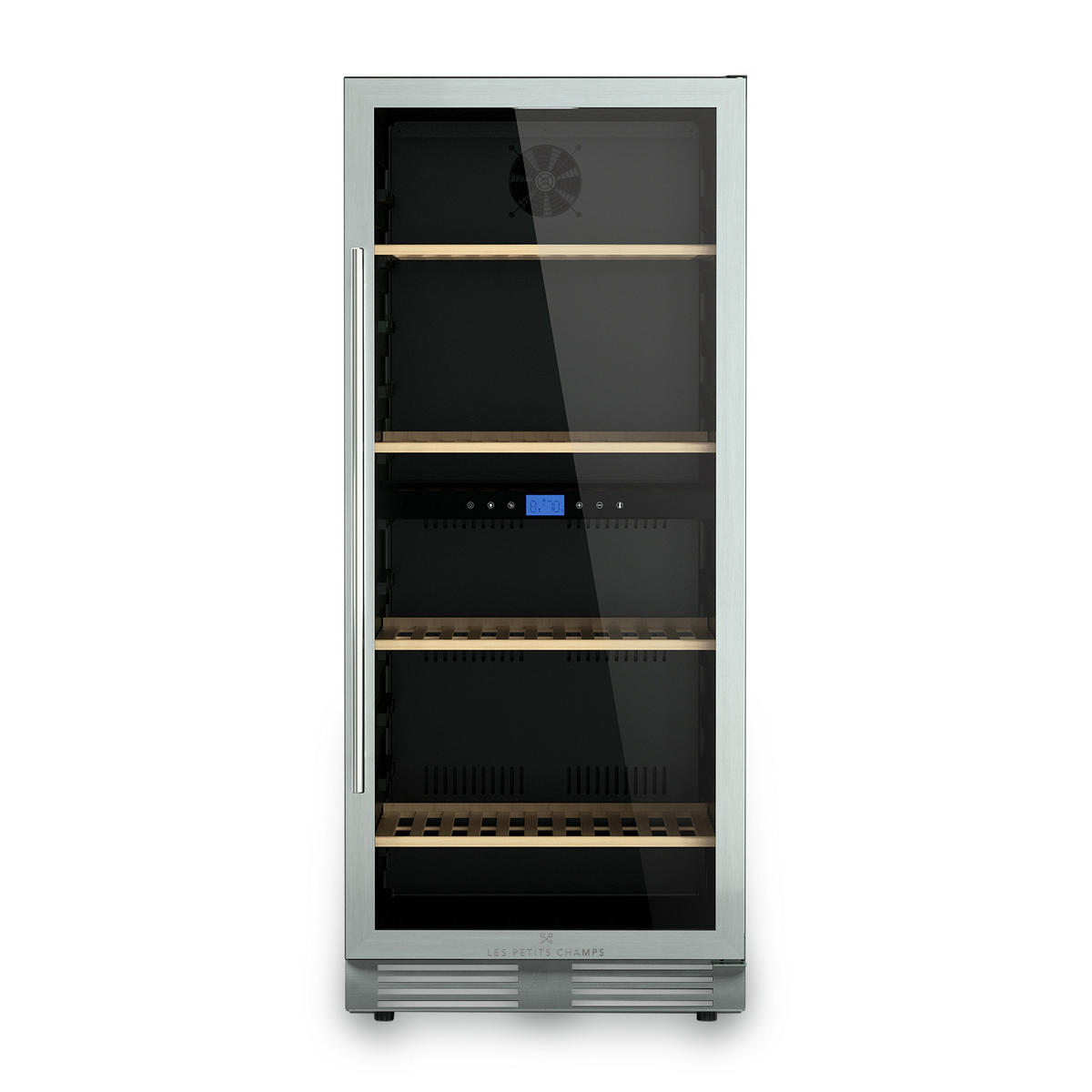 WEINKÜHLSCHRANK CAVCED149 Schwarz und Silber, 149 Flaschen , Kapazität 325L, 2 Temperaturzonen, Edelstahl, Anti-UV, LED - Schwarz, Metall (59.5/140/69.5cm) - Les Petits Champs