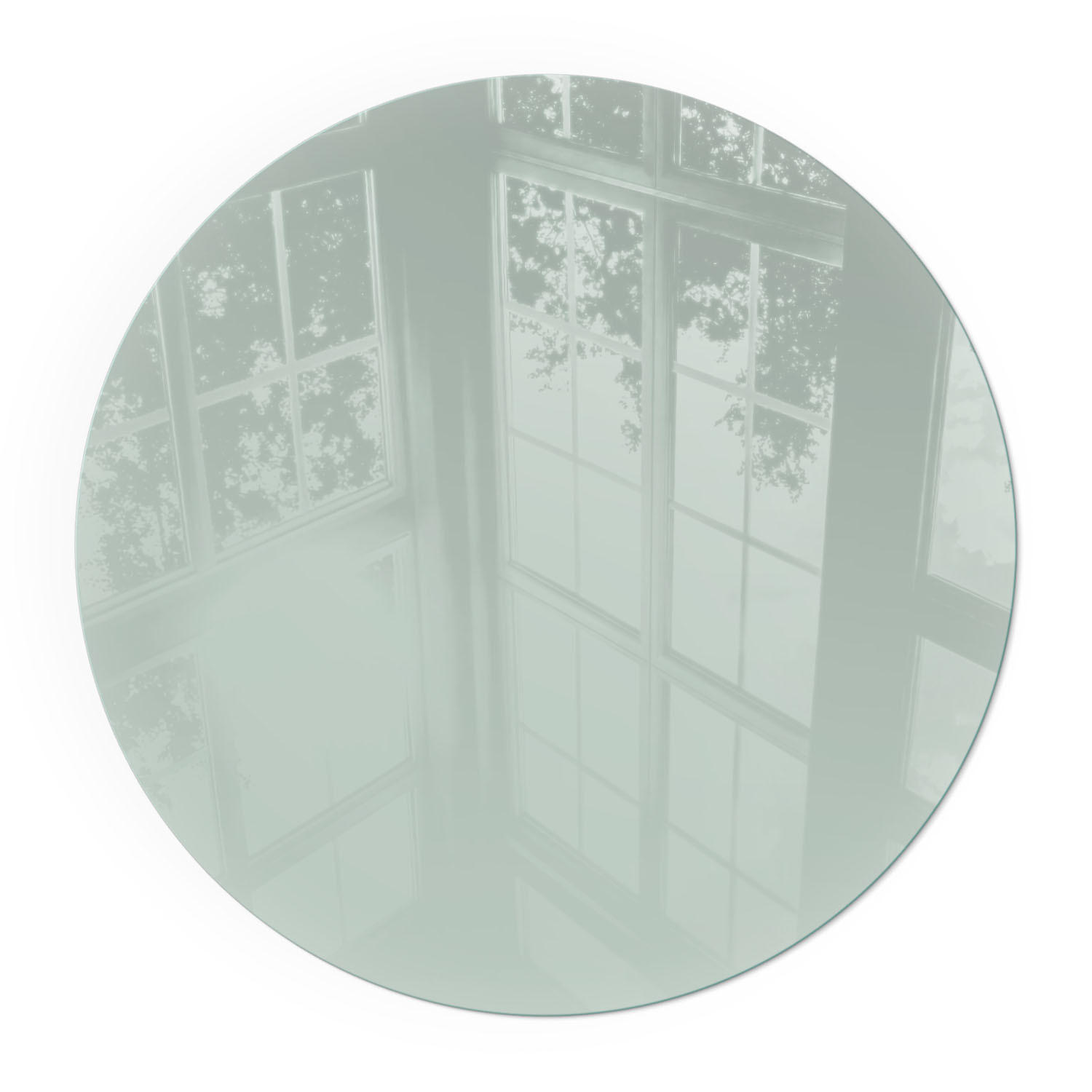 GLASPLATTE für Kamin Ø 70 cm - Grün, Glas (70/70/0.4cm) - TULUP