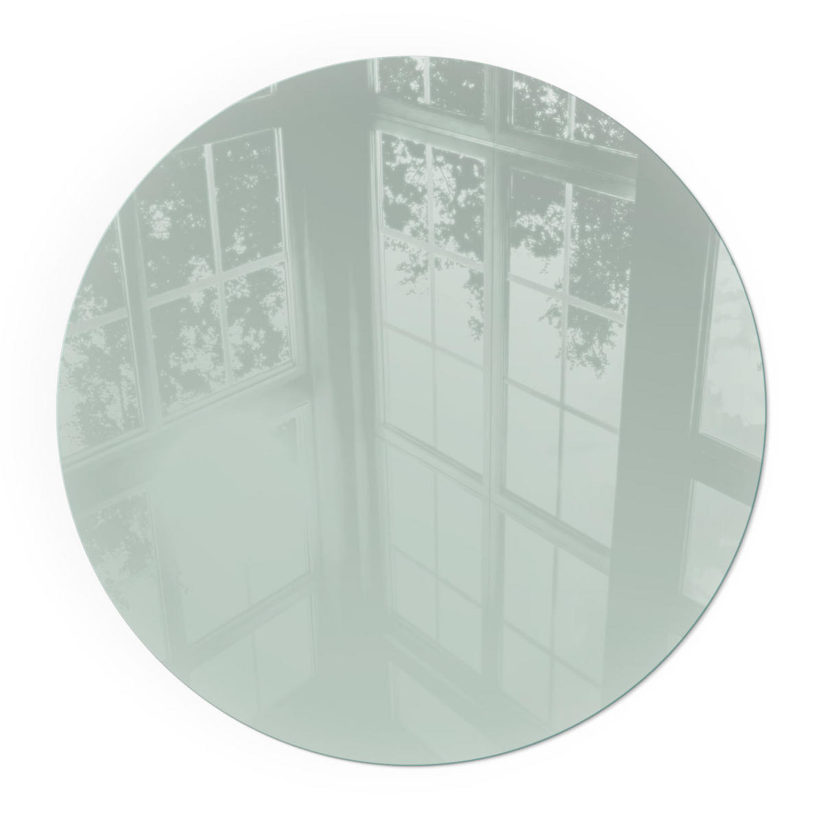 GLASPLATTE für Kamin Ø 70 cm - Grün, Glas (70/70/0.4cm) - TULUP