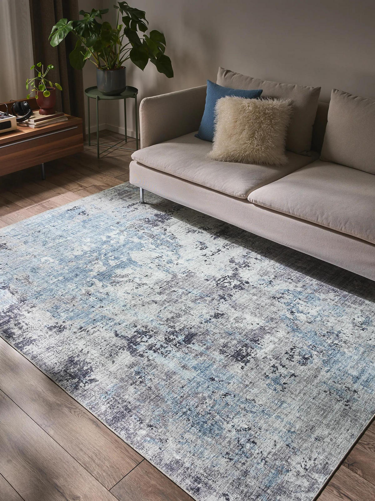 TEPPICH Laury Grau 160x230 cm - Grau, Textil (160/230cm) - benuta Pop