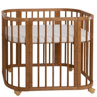 BABYBETT VINTAGE, 5in1 mit Matratze - Braun, Holz (65.5/92cm) - waldin