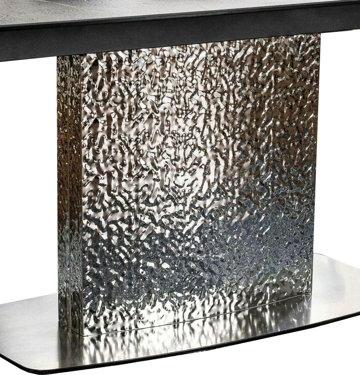 ESSTISCH Monlero Grün Marmor / Edelstahl 160-240 / 90 / 76cm - Grau/Grün, Holz/Metall (90/160/76cm) - Feldmann-Wohnen