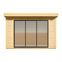 GARTEN-HOLZHAUS - 15,3 m² - Stärke 28 mm - CANOPIA - Naturfarben, Glas (360/232/354cm) - Vente-Unique