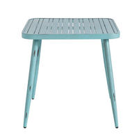 QUADRATISCHER Gartentisch aus Aluminium Blau 75 cm - Blau, Metall (12/75/76cm) - Signature