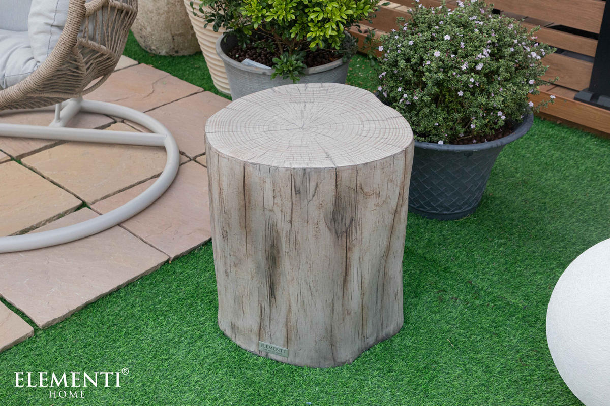 BEISTELLTISCH DAINTREE aus GF-Beton, Wetterbeständig, 49x47x51 cm - Grau, Naturmaterialien (49/47/51cm) - Elementi