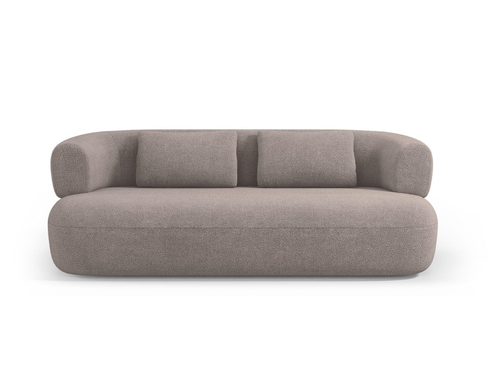 SOFA Jenny aus Boucle hellbraun 3 Sitzplätze - Hellbraun, Textil (90/73/178cm) - Micadoni
