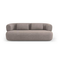 SOFA Jenny aus Boucle hellbraun 3 Sitzplätze - Hellbraun, Textil (90/73/178cm) - Micadoni