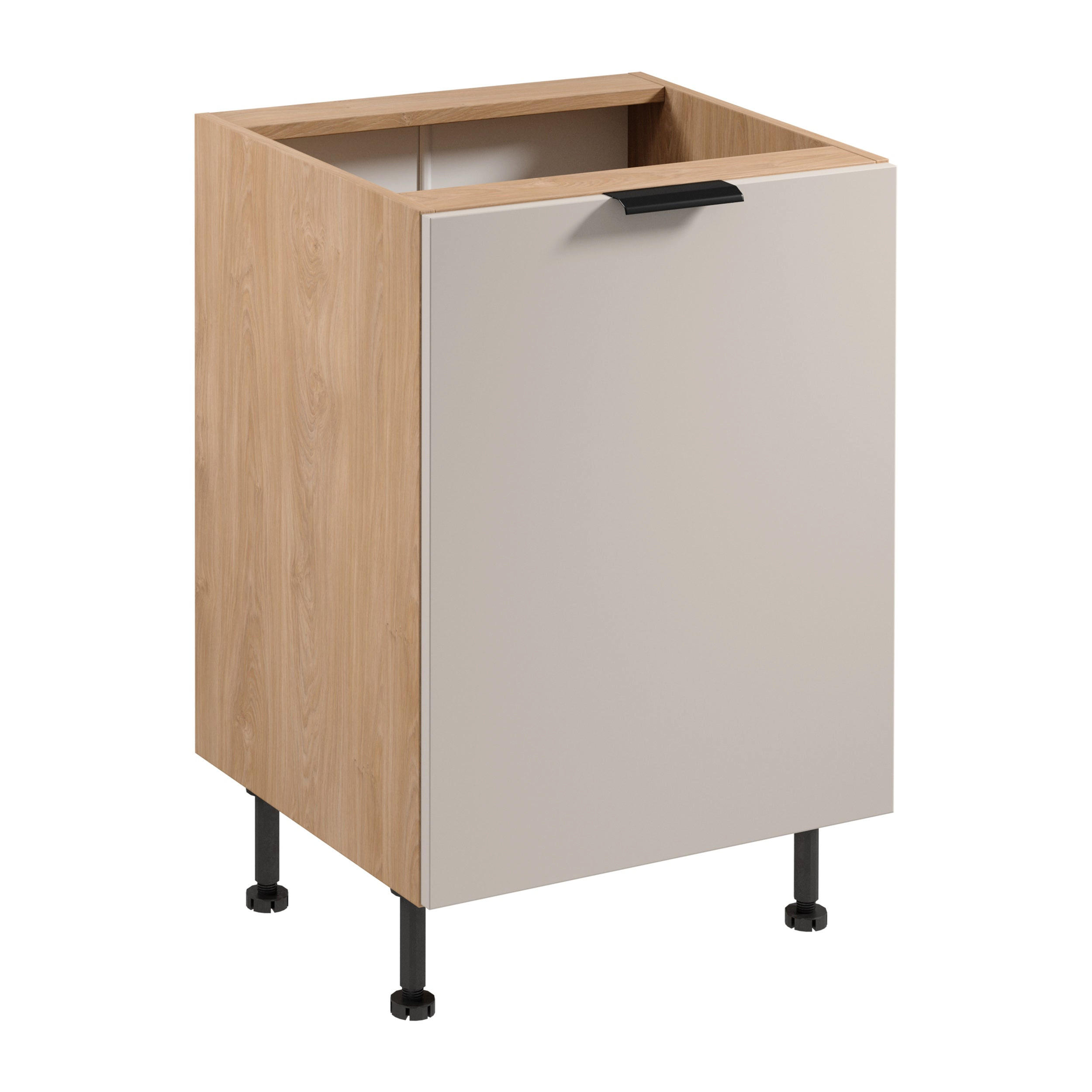 Royal24_Markt Unterschrank Sonoma Eiche, Beige 60x87x52 cm