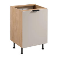 UNTERSCHRANK D60 P/L – Sorento Beige Sonoma Eiche – Beige / Sonoma Eiche - Beige/Sonoma Eiche, Holzwerkstoff (60/87/52cm) - ROYAL24_MARKT