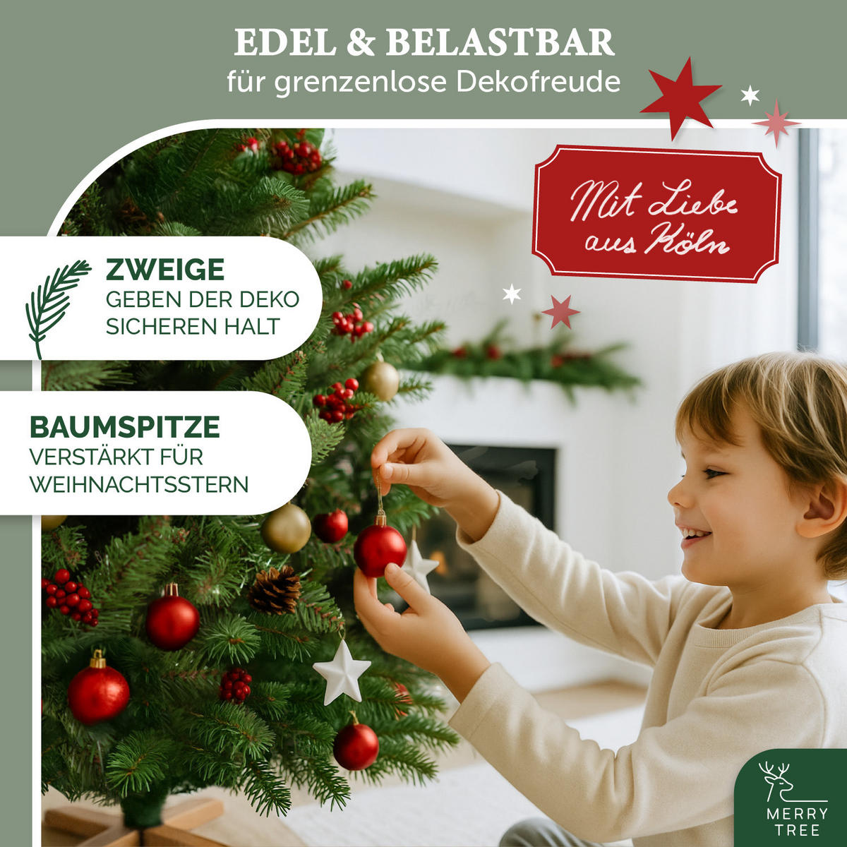 WEIHNACHTSBAUM aus PE & PVC Mix, 150 cm - Grün, Kunststoff (150cm) - Merry Tree