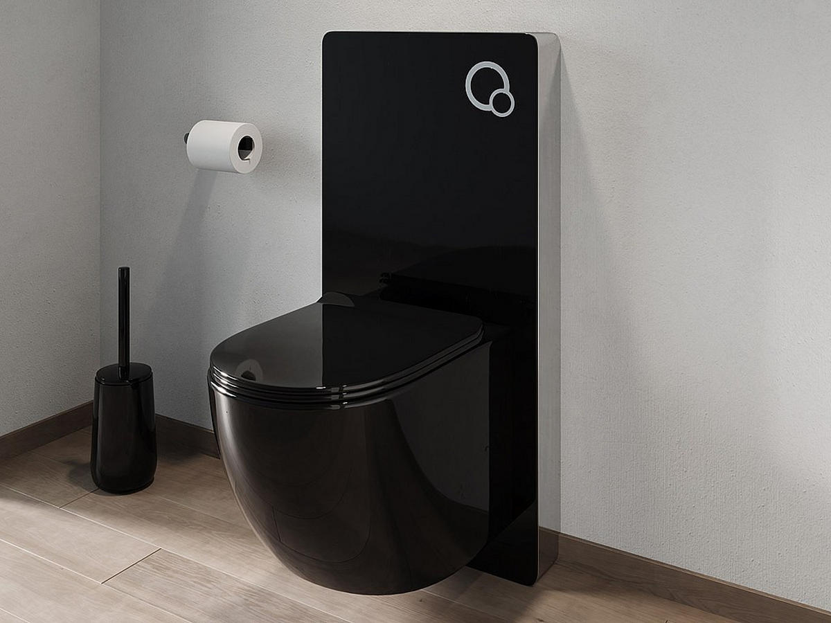 HÄNGE WC - 36 cm x 53.5 cm - keramik - schwarz Javoine - Schwarz, Keramik (36/36/53.5cm) - Vente-Unique