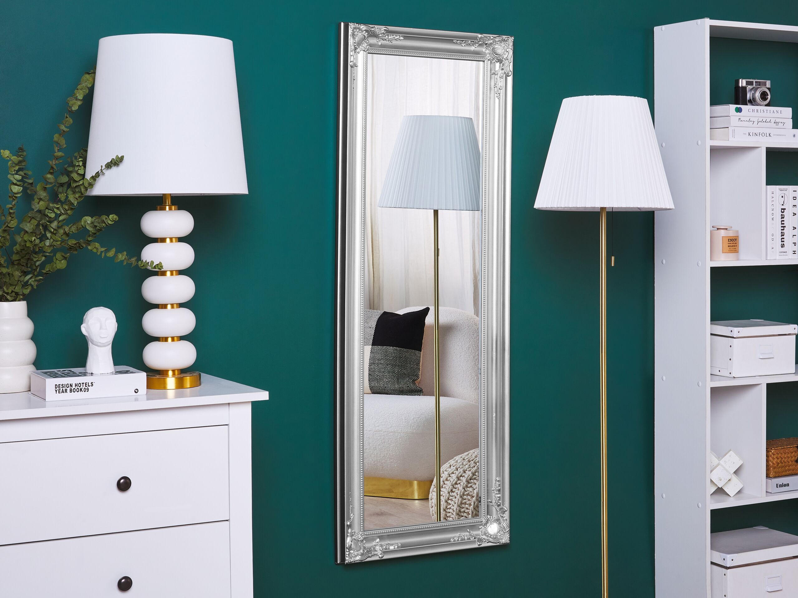 WANDSPIEGEL silber rechteckig 51/141 cm Bellac - Silberfarben, Kunststoff (51/141/4cm) - Beliani