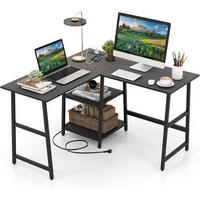 SKRIVBORD 75 cm Svart - Svart, Trä (120/120/75cm) - COSTWAY