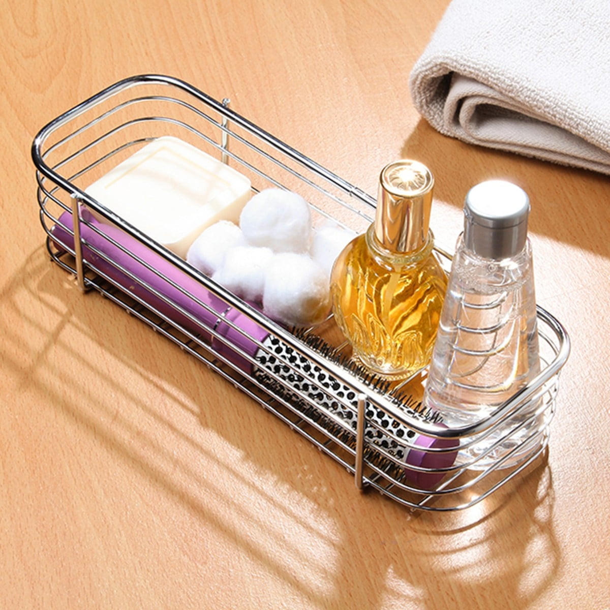 DRAHTKORB zum Aufhängen - 28/9,5/6,5 cm - Silberfarben, Metall (28/9.5/6.5cm) - Calicosy