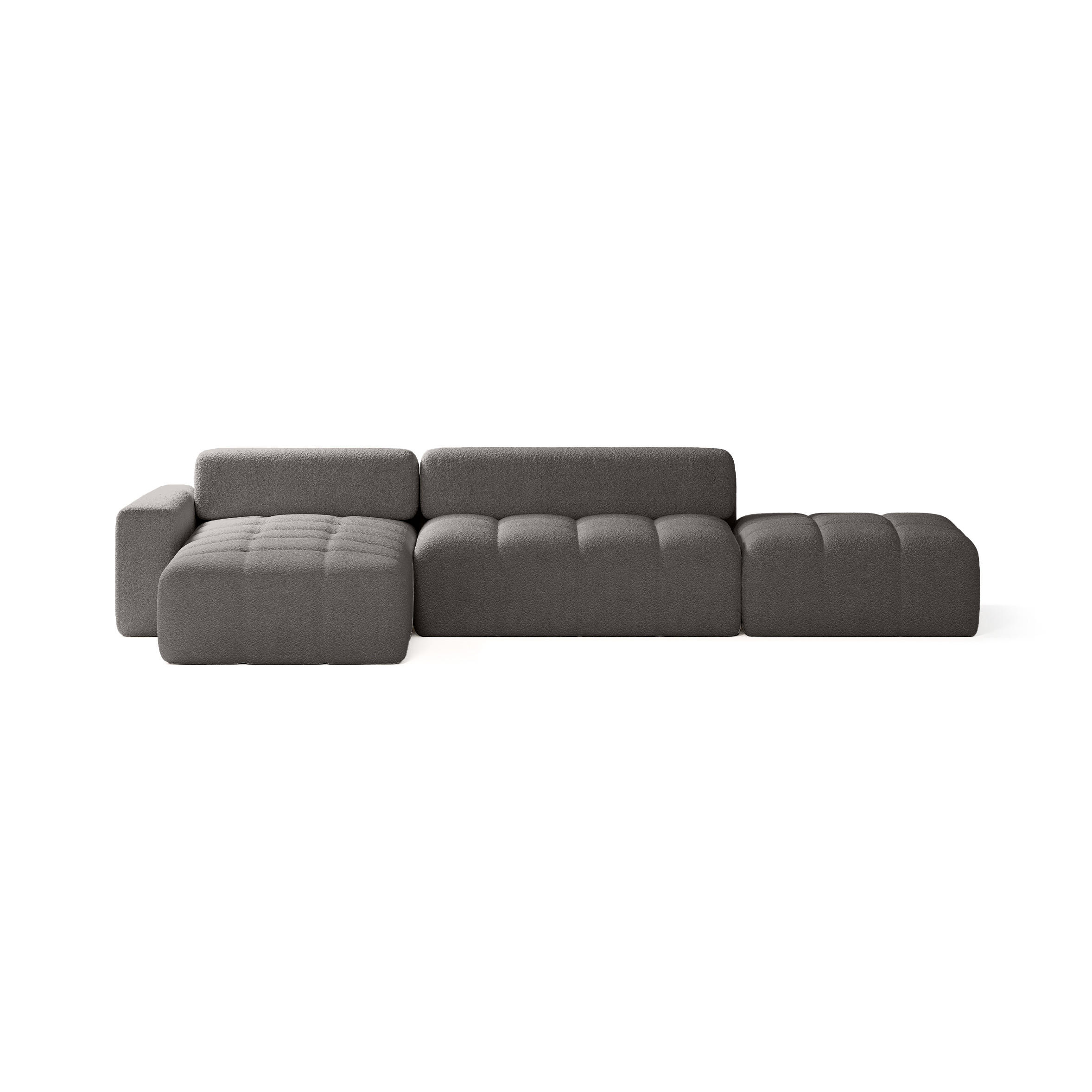 ECKSOFA RIFU LA mit Schlaffunktion, Graphit - Graphitfarben, Textil (363/185cm) - Fedve