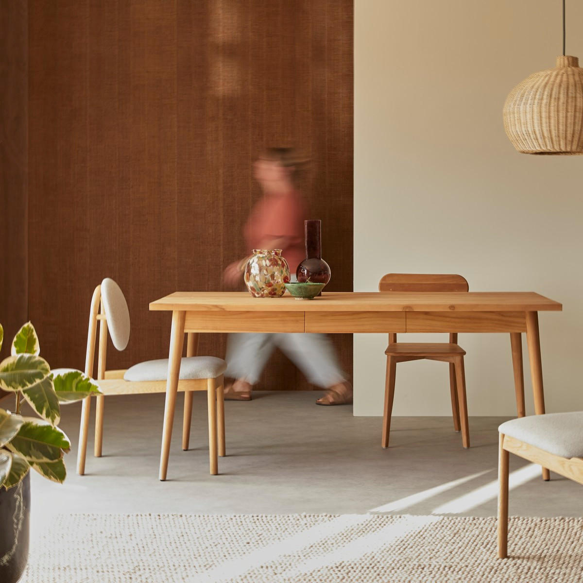 TISCH Jonàk Natur aus Teak - Naturfarben, Holz (80/180/78cm) - Tikamoon