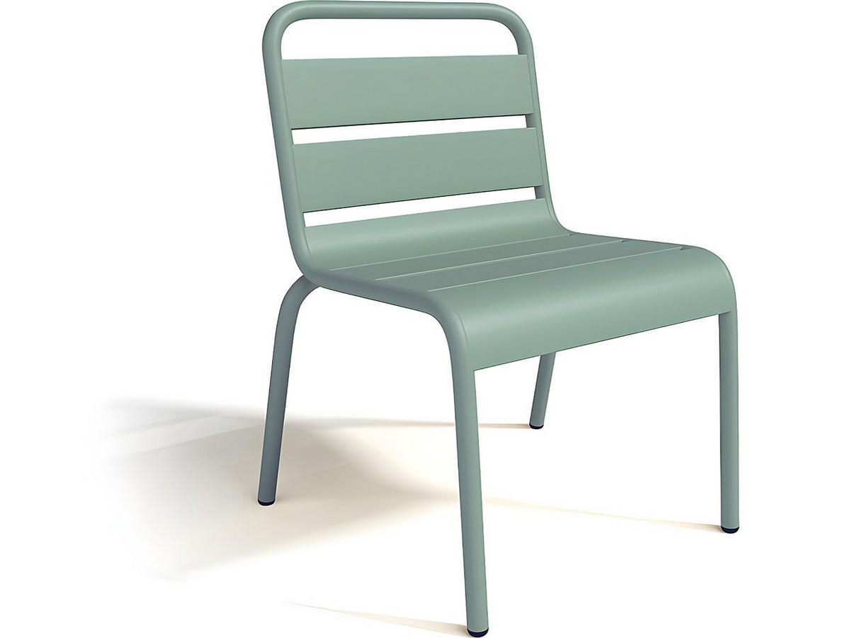 GARTENSTUHL für Kinder stapelbar 2er-Set - Metall - Hellgrün - POPAYAN von MYLIA - Grün, Metall (43/55.5/39cm) - Vente-Unique