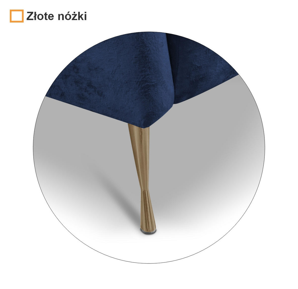 POLSTERSESSEL Adria mit Metallfüßen - Goldfarben/Dunkelblau, Holzwerkstoff/Textil (87/78/83cm) - Ravio