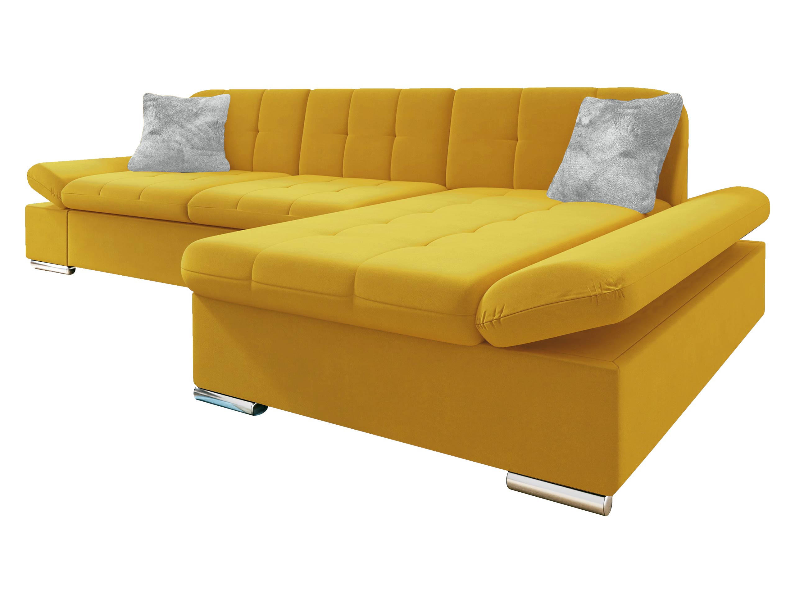 ECKSOFA Malwi Premiumi, Seite: Rechts - Dunkelgelb, Holz/Textil (278/161cm) - MIRJAN24