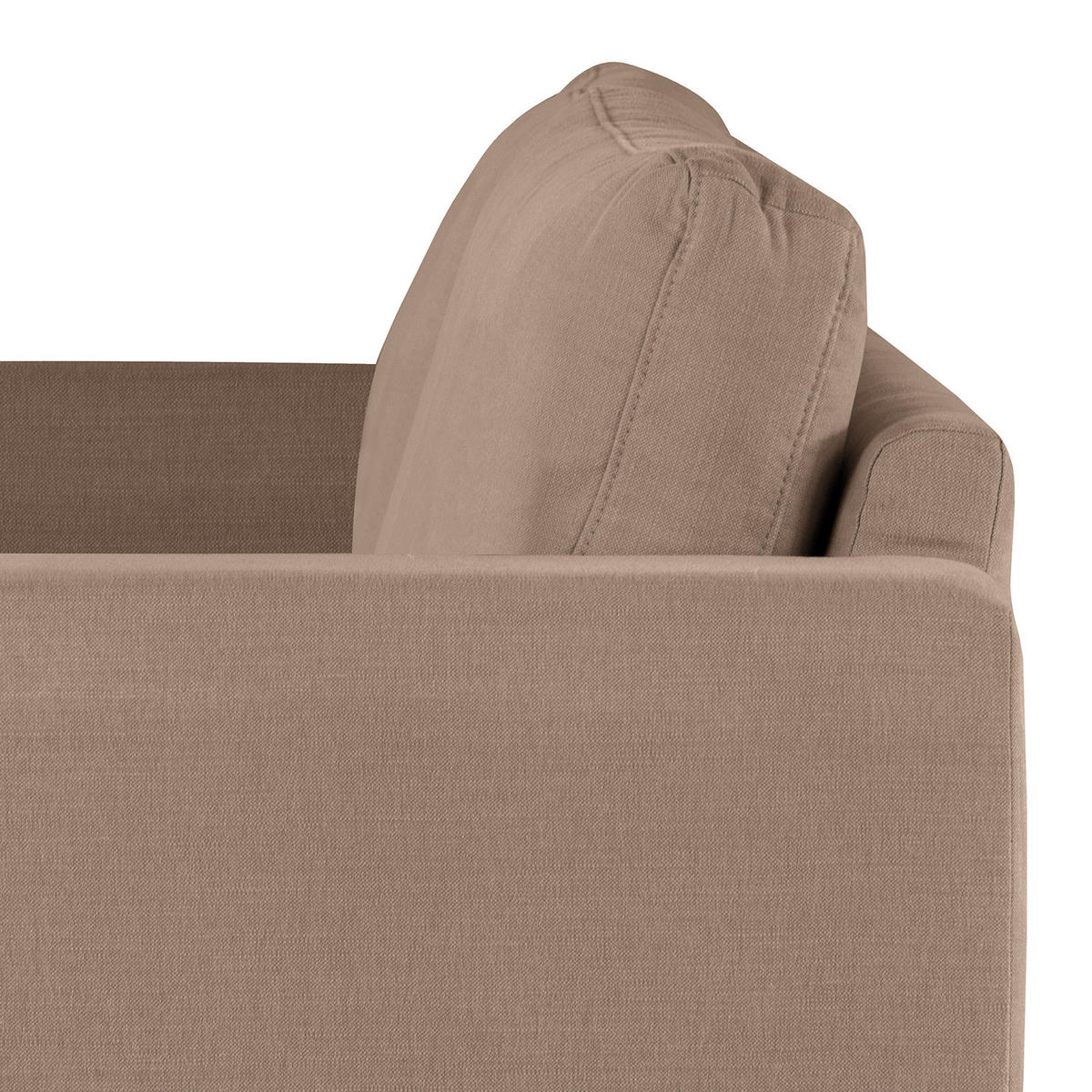 SESSEL - Taupe/Buchefarben, Buchenholz/Textil (122/81/88cm) - home24