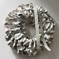 TROCKENBLUMEN Palmblütenkranz sand 40cm - Weiß, Naturmaterialien (5cm) - Lykke & You