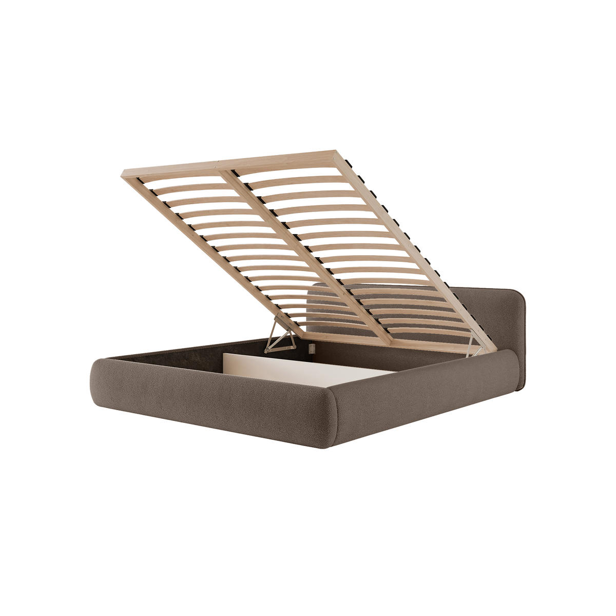 POLSTERBETT Taftan 160x200 cm, Braun - Braun, Textil (200/160cm) - Fedve