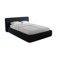 POLSTERBETT mit Bettkasten und Lattenrost 180x225 Blau - Blau/Schwarz, Kunststoff/Textil (140/200cm) - Makamii