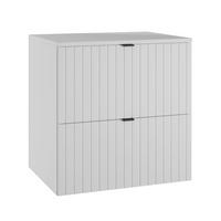 WASCHBECKENUNTERSCHRANK Nile 2 Schubladen Weiß - 60 x 47 x 61 cm - Weiß, Holz (60/47/61cm) - Badplaats