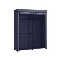 GARDEROBE LISBON - Blau, Kunststoff (140/174/43cm) - Hansiro