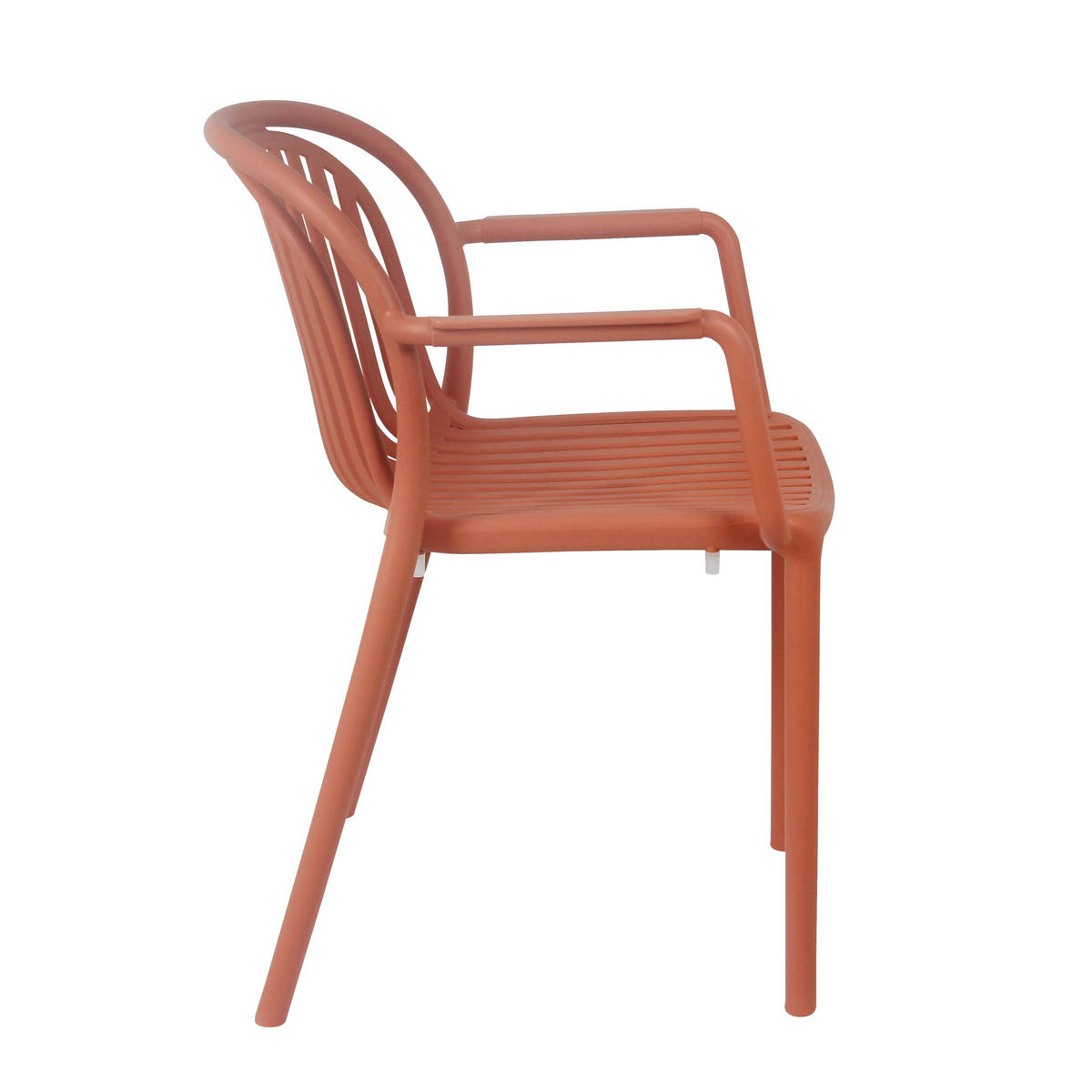 GARTENSTUHL 4-tlg., Terrakotta - Rot, Kunststoff (57/58cm) - Oviala