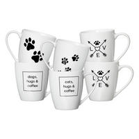 KAFFEEBECHER Mika Mix weiß 360 ml 6er Set - Weiß, Keramik (0.36L) - Ritzenhoff Breker