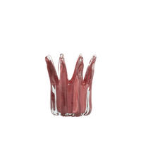 WINDLICHT Relien Orange 18/18/19 cm - Orange, Glas (18/19/18cm) - Light & Living