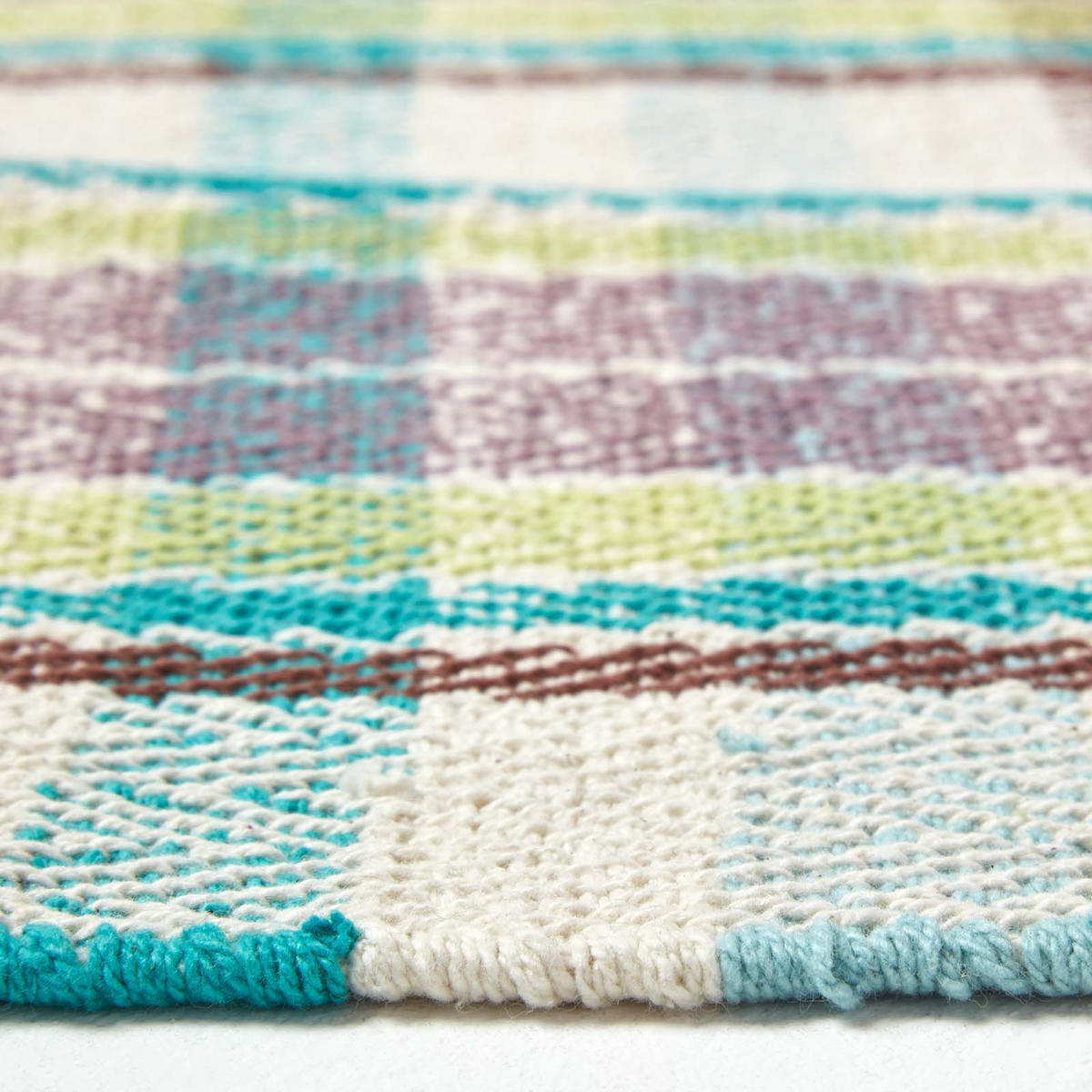 TEPPICHLÄUFER Wilson, Baumwolle kariert 66/200 cm - Multicolor, Textil (66/200cm) - Homescapes