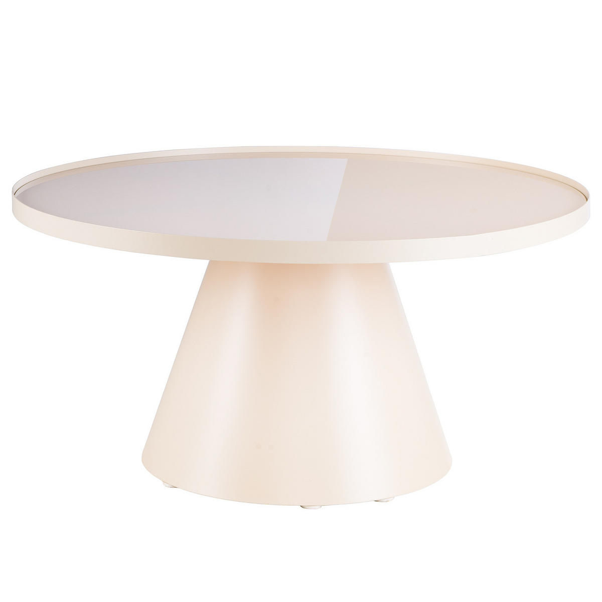 HOME24 Couchtisch Boehmer - Kaschmir, Glas/Metall (80/80/40cm) - home24