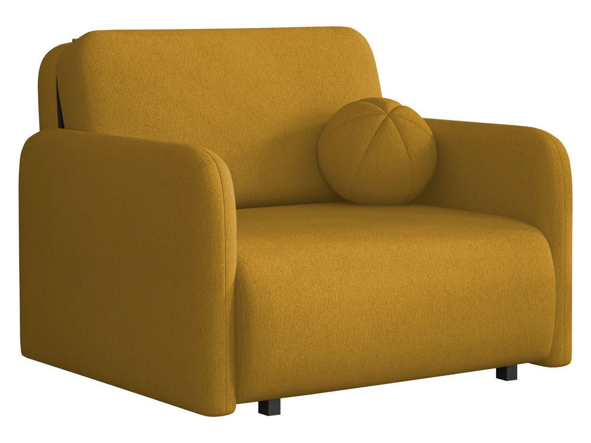 SCHLAFSOFA Viva Sun I - Gelb/Schwarz, Holz/Textil (100/85/103cm) - MIRJAN24