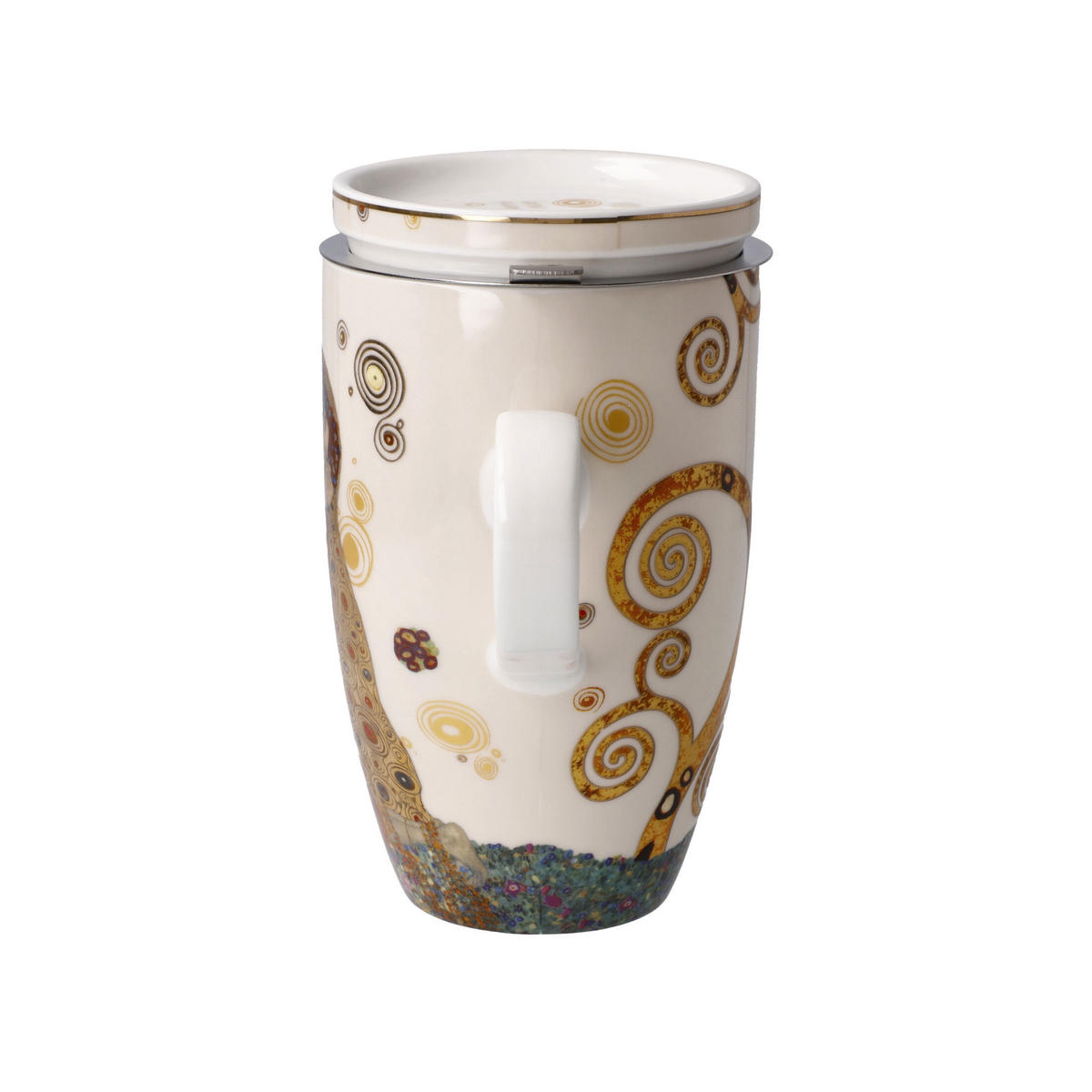 TEETASSE Gustav Klimt - Der Kuss, Fine Bone China, Bunt - Multicolor, Keramik (0.45L) - Goebel