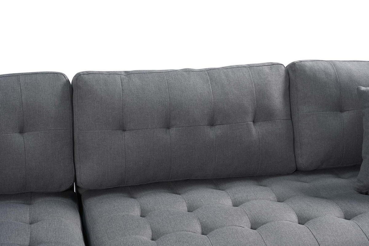ECKSOFA Stoff grau - Grau, Textil (290/177cm) - ebuy24