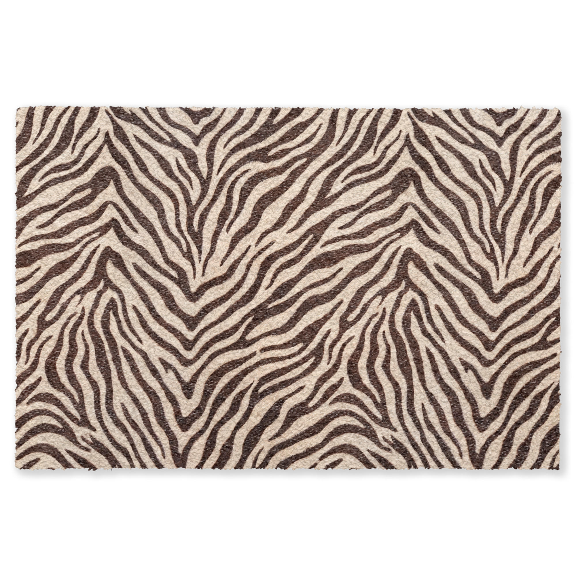 KOBERCE - Zebra - Pruhy - hnedá - 200x140 cm - čierna, textil/plast (200/0.4cm) - OnlyWow